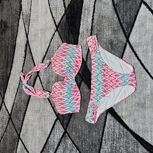 VICTORIA SECRET KNOCKOUT 2016 UNFORGETTABLE PUSH-UP AZTEC PRINT BIKINI SWIMSUIT